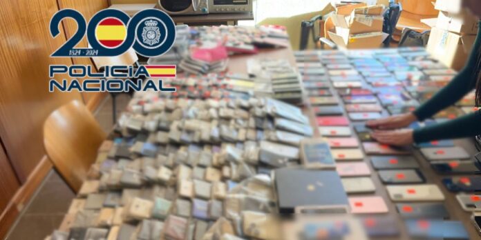 Efectos intervenidos organización criminal Benidorm - Policía Nacional