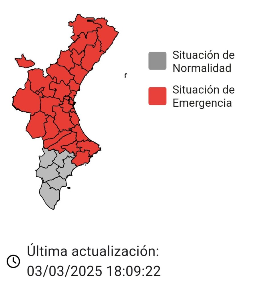 El Centro de Coordinación de Emergencias de la Generalitat establece la 'emergencia situación 0' - GVA