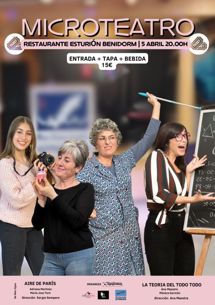 Mondecom organiza una velada de microteatro con vino y tapas en Benidorm