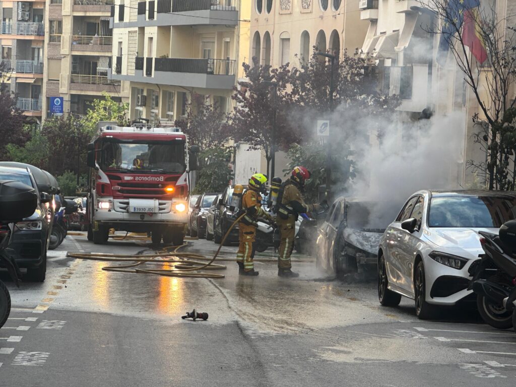 Incendio coche eléctrico - Ayuntamiento de Calpe