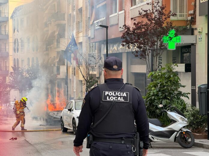 Incendio coche eléctrico - Ayuntamiento de Calpe