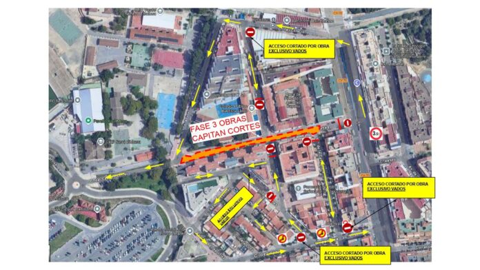 Ampliación corte obras Capitán Cortes - Ayuntamiento de Benidorm