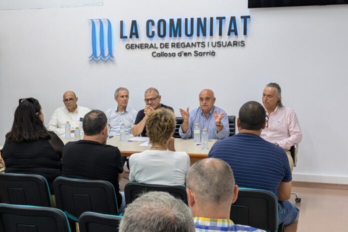La Comunitat General de Regants propone una gestión conjunta del agua en Callosa d'en Sarrià