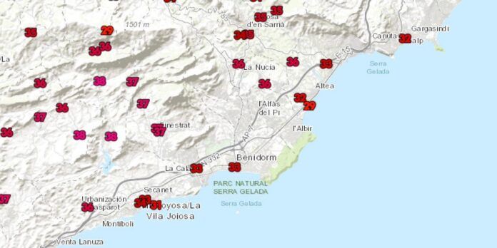 La Marina Baixa despide una de las olas de calor más largas desde 1975