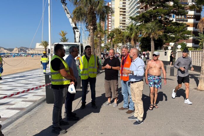 El Paseo de Levante de Benidorm encara la segunda fase de renovación de la catenaria