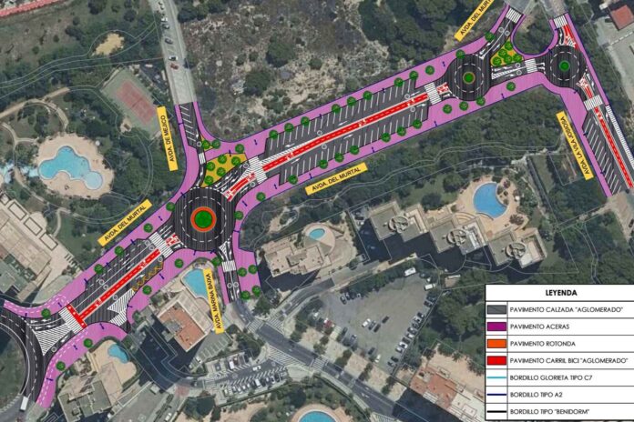 Benidorm mejora el tráfico en La Cala con la construcción de tres nuevas rotondas