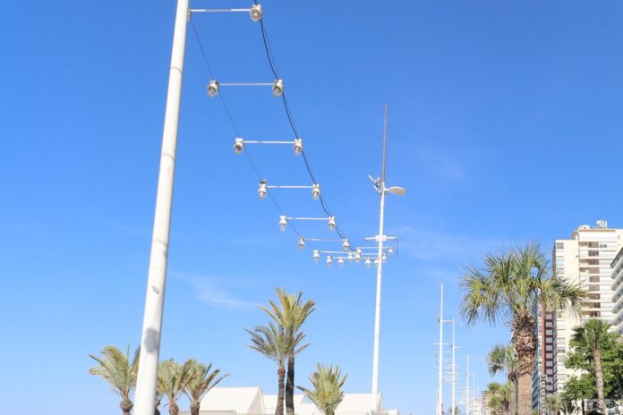 Benidorm ampliará las cámaras de control de aforo en la segunda fase de la catenaria del Paseo de Levante