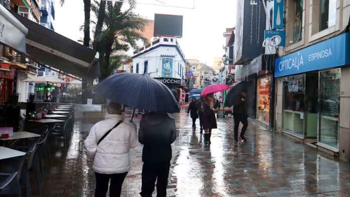 Benidorm recibe la lluvia de Navidad: hasta 48 litros por metro cuadrado sin incidencias
