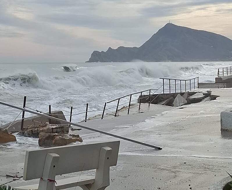 Altea sufre las consecuencias del temporal marítimo de los últimos días/Fuente: Ayuntamiento de Altea
