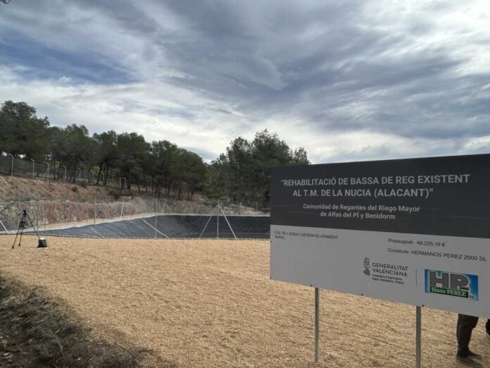 La Generalitat rehabilita la balsa de Canutes para la mejora del riego agrícola