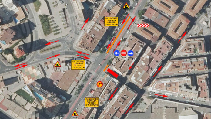 Benidorm cortará el próximo lunes, 23 de febrero, el acceso a la avenida Limones desde Jaime I/Fuente: Ayuntamiento de Benidorm