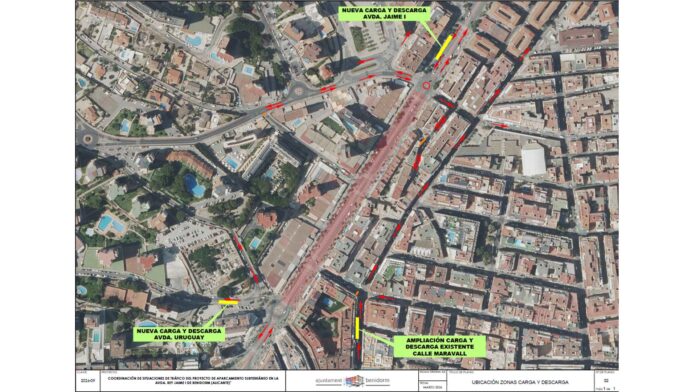 Benidorm inicia las obras del parking subterráneo de Jaime I y habilita cambios en la circulación