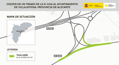 Villajoyosa asume un tramo de la N-332a para su transformación en vía urbana