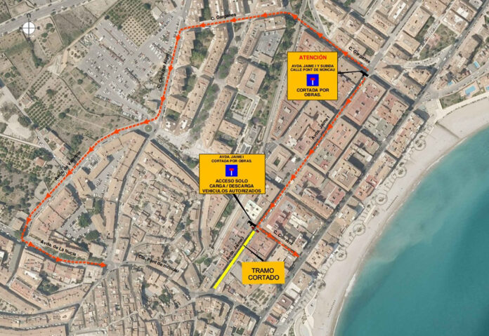 Altea moderniza su red urbana con el cierre temporal del tramo de Jaume I y Pont de Moncau