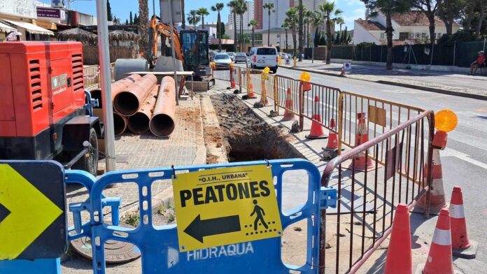 Benidorm ejecuta la reparación de un colector de aguas residuales en Severo Ochoa/Ayuntamiento de Benidorm