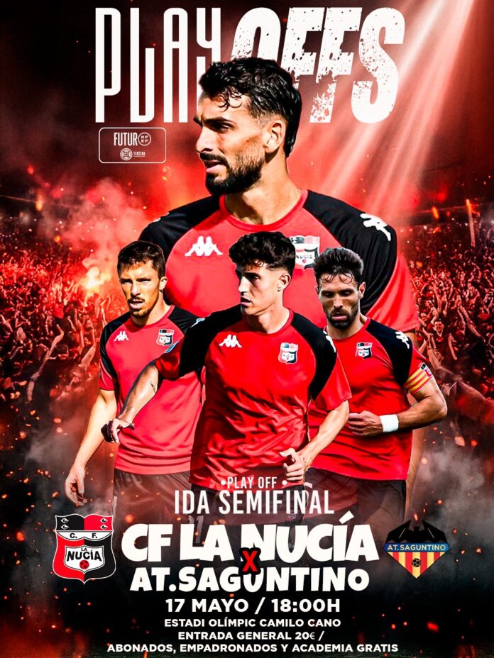 La Nucía se vuelca con su equipo en el inicio del playoff de ascenso a Segunda Federación
