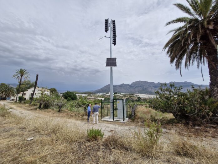 La Confederación Hidrográfica del Júcar instala en La Nucía un sistema acústico de alerta ante inundaciones