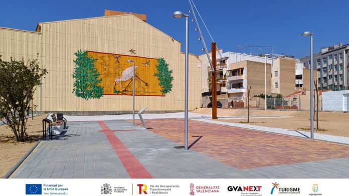 Barberes Sud, nuevo pulmón urbano en Villajoyosa tras su renovación con islas de sombra y restos romanos