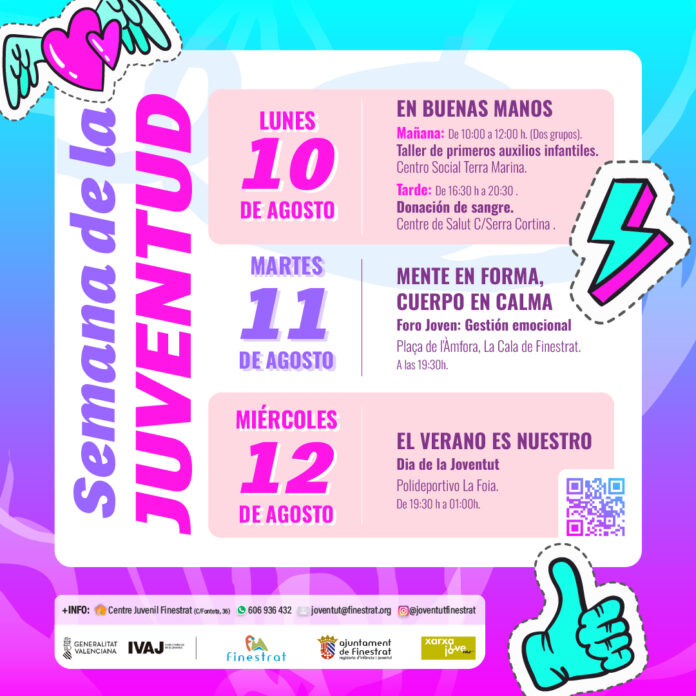 Programación semana de la Juventud /Fuente: Ayuntamiento de Finestrat