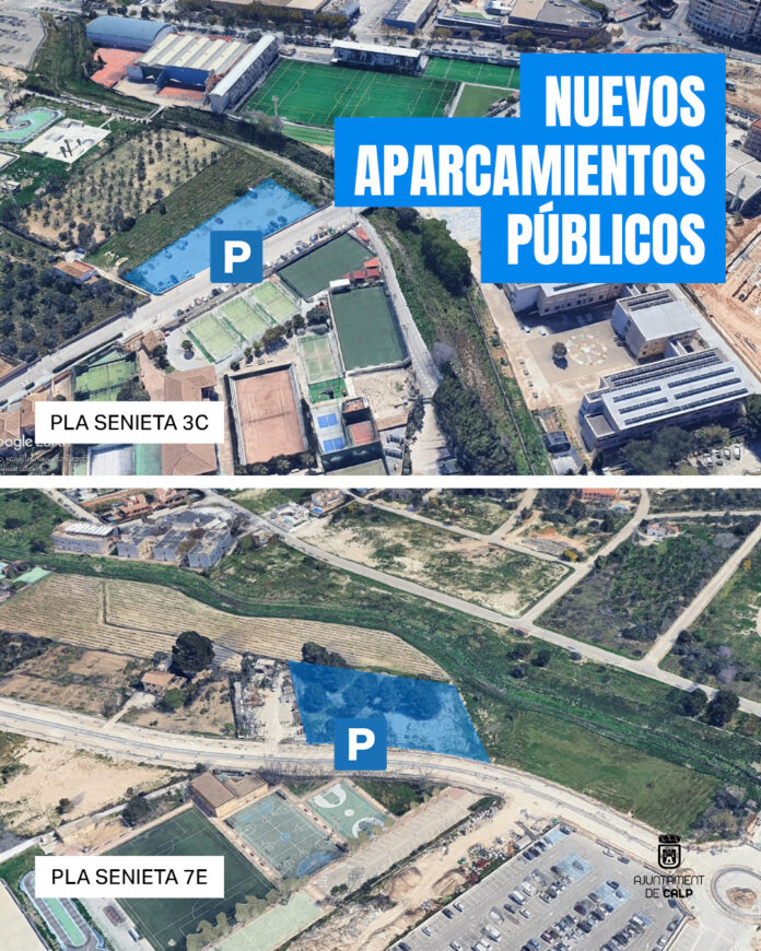 Nuevos aparcamientos público Pla Senieta 3C-7E / Fuente: Ayuntamiento de Calpe
