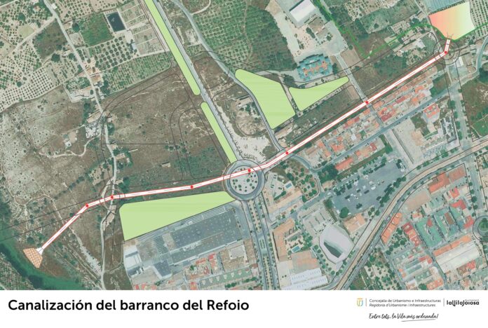 Plano obra Barranco del Refoio, PP-4 / Fuente: Ayuntamiento de Villajoyosa