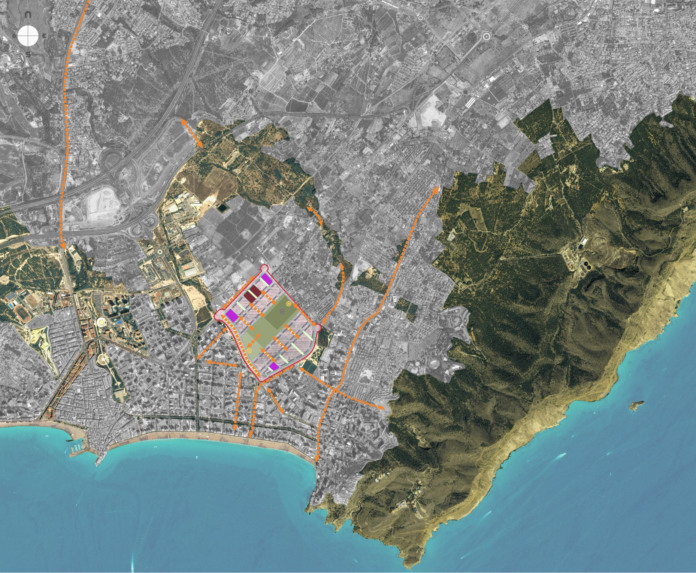 Plano ubicación y dotaciones Ensanche Levante Benidorm
